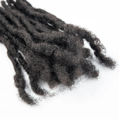 Loc Extension Human Hair 0.6cm Width 8inch 50 Strands Handmade Dreadlock Inter Extension Human Hair for Women/Men/Kids - Shello's Creative Boutique