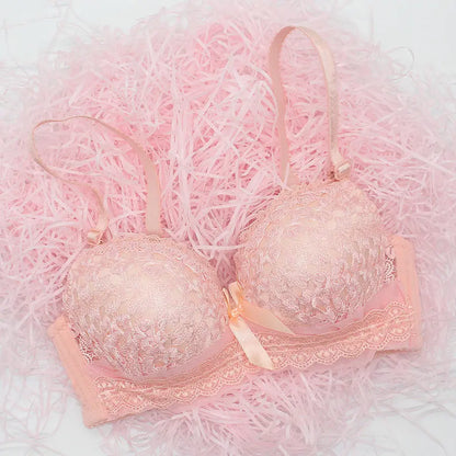 Women’s Wireless Sexy Lace Bra & Panty Set – Push-Up Bralette Lingerie for All Sizes