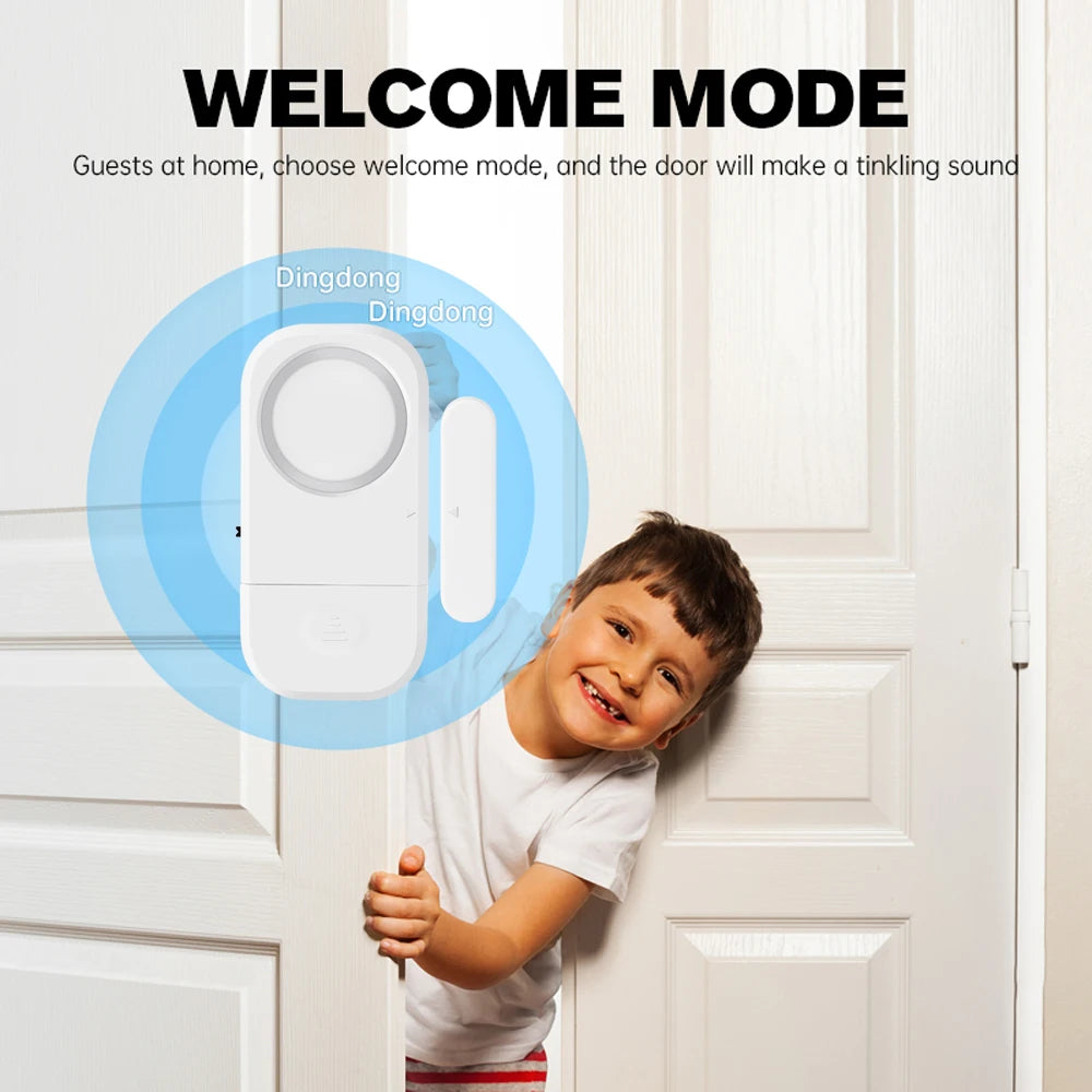 Wireless Door Opening Sensor Alarm with 130dB Alert & Time Delay