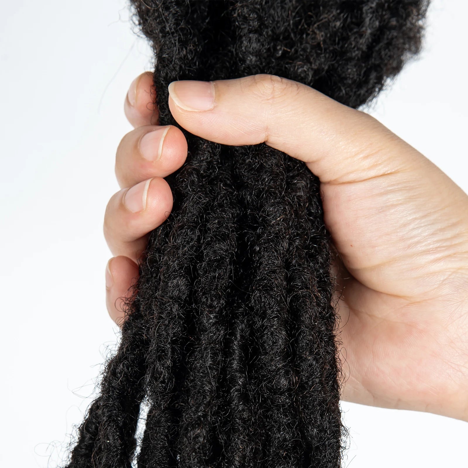 Loc Extension Human Hair 0.6cm Width 8inch 50 Strands Handmade Dreadlock Inter Extension Human Hair for Women/Men/Kids - Shello's Creative Boutique