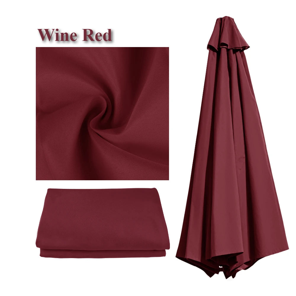 Parasol Replacement Cloth – Waterproof Sunshade Canopy for 6 & 8 Rib Parasols 2m to 3m
