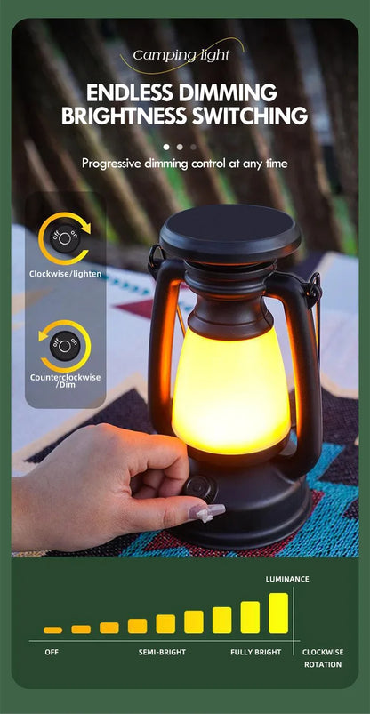 Retro Horse LED Desk Lamp - Rechargeable Atmosphere Light for Home & Camping - Shello's Creative Boutique