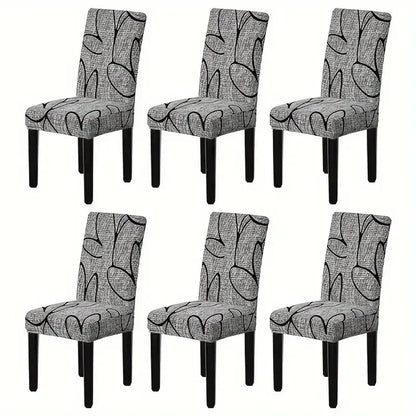 Dining Chair Covers Set - Elastic Stretch Slipcovers - Shello's Creative Boutique