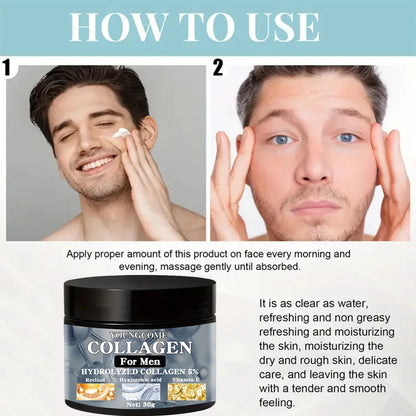 Men's Retinol Collagen Cream  Moisturizer Nourish Skin Care Products Anti-aging Facial Moisturizing Smooth Wrinkles Face Cream - Shello's Creative Boutique