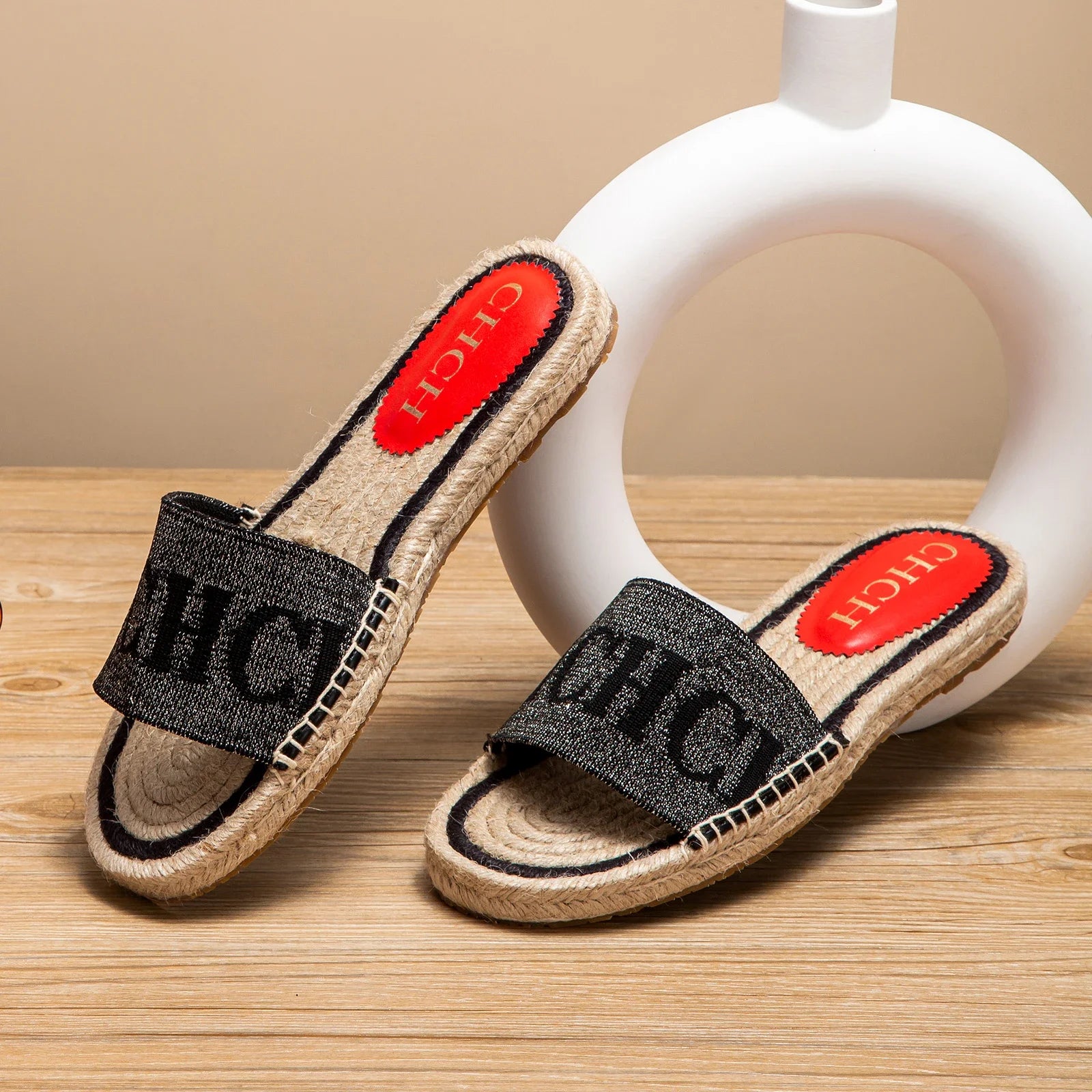 Women's Handmade Hemp Bottom Sandals - Simple Comfortable Beach Slippers - Shello's Creative Boutique