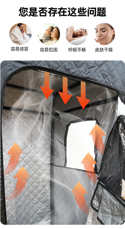 Foldable Steam Sauna Tent – Detachable Personal Home Spa for Relaxation