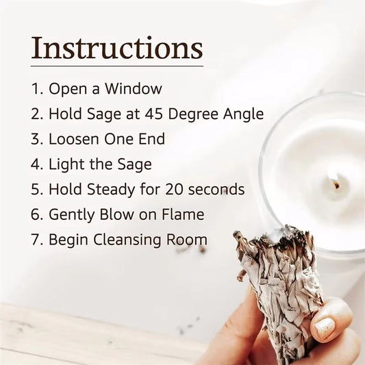 White Sage & Palo Santo Smudge Sticks Set - Natural Purification