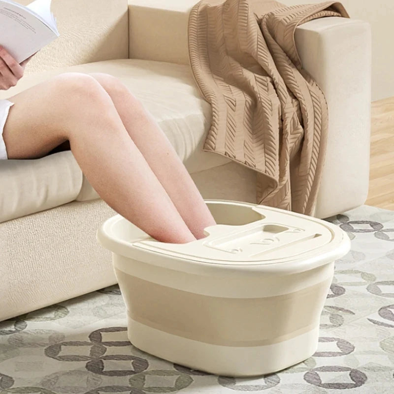 Foldable Foot Spa Bath Tub with Massage Bumps & Thermal Lid