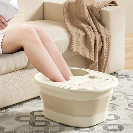 Foldable Foot Spa Bath Tub with Massage Bumps & Thermal Lid