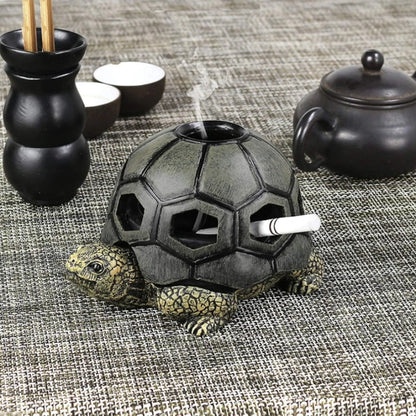 Turtle Outdoor Ashtray – Windproof Cigarette Ash Tray for Home & Office
