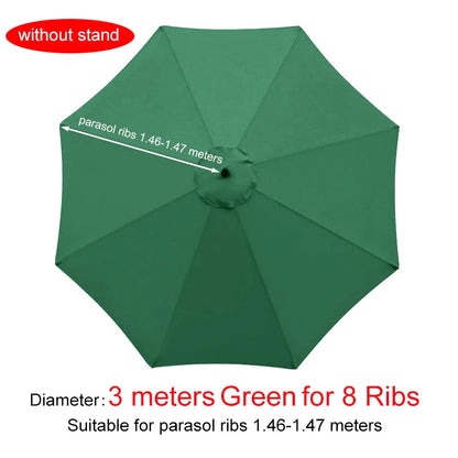 Parasol Replacement Cloth – Waterproof Anti-UV Canopy for 6 & 8 Rib Banana Parasols
