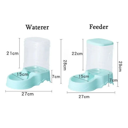 3.8L Automatic Pet Feeder & Water Fountain - Large Capacity for Cats & Dogs - Shello's Creative Boutique