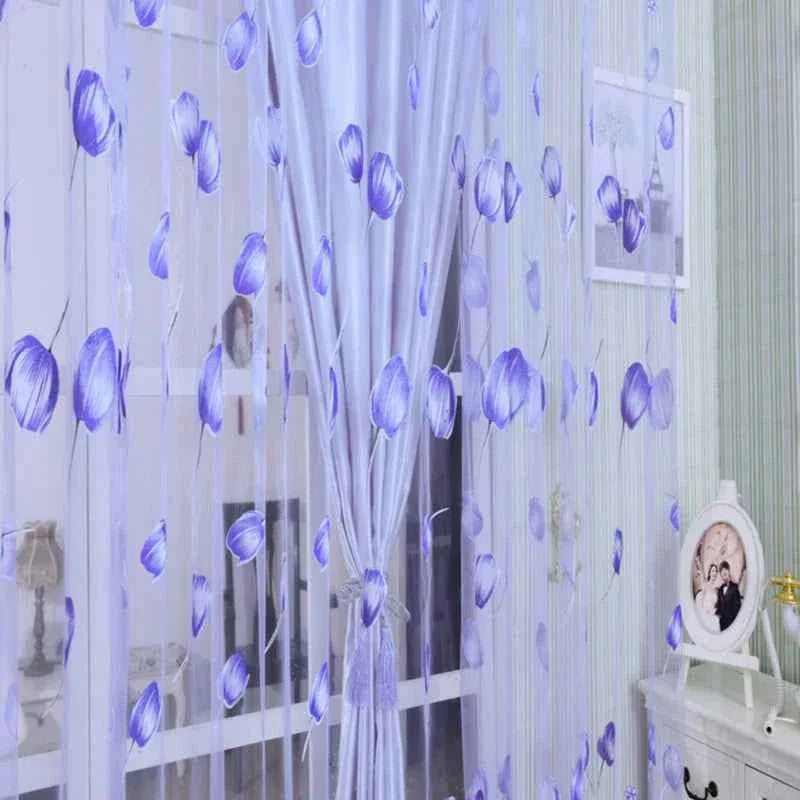Beeinch Floral Tulle Curtains - Modern Sheer Window Panels for Living Room & Bedroom - Shello's Creative Boutique