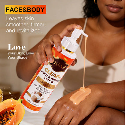 LKIAE Clear Arbutin Pawpaw Whitening Body Lotion, Moisturizing Cream, Improve Rough Skin, Remove Dark Spots, Melanin - Shello's Creative Boutique