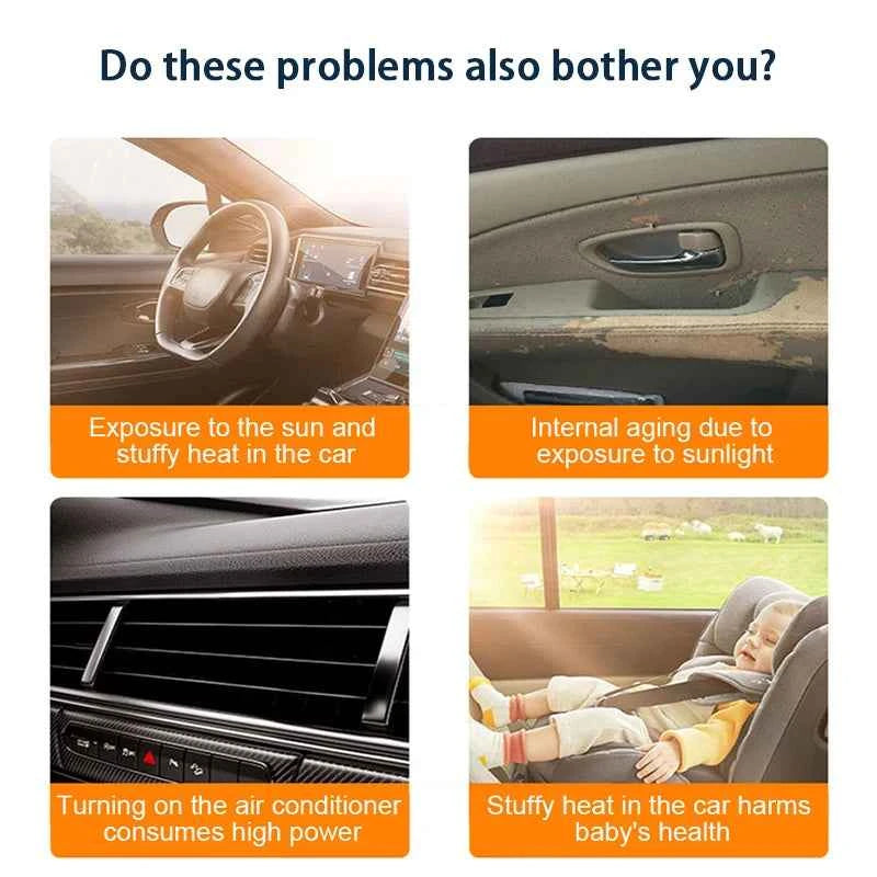 SEAMETAL Car Sun Shade Side Window Curtain Front Rear Window Sunshade Summer UV Blocking Suction Cup Car Sun Protection Curtains