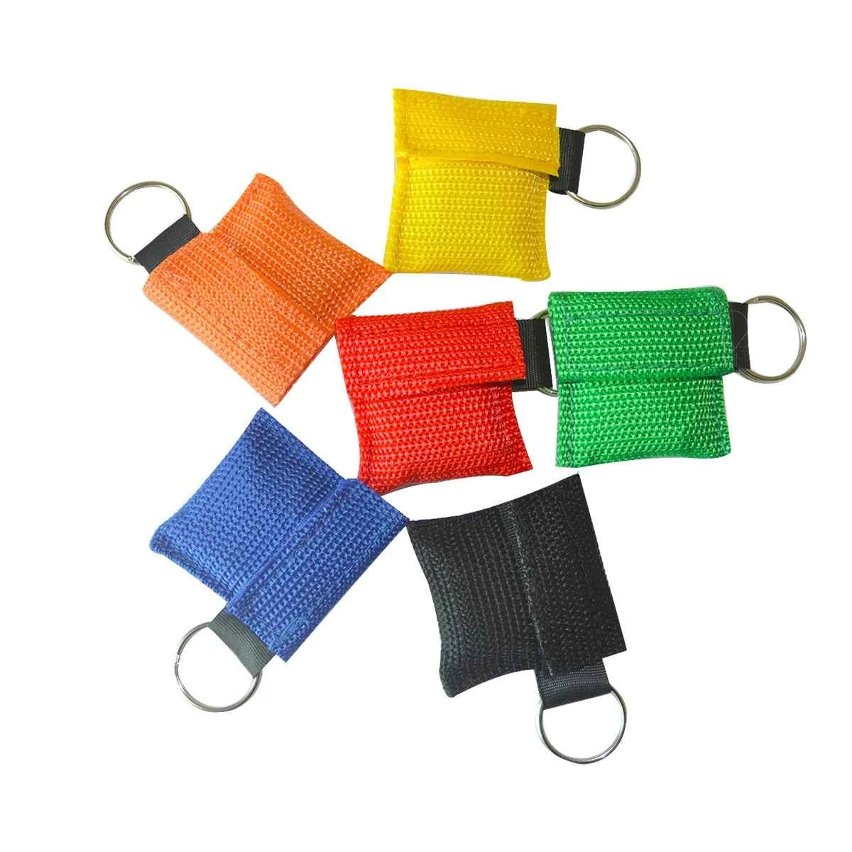 1-10pcs Professional First Aid CPR Breathing Mask Protect Rescuers Artificial Respiration Reuseable With One-way Valve Tools