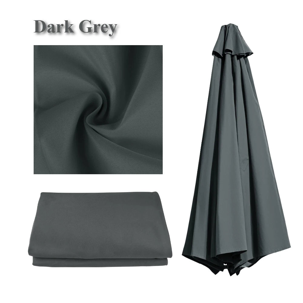 Parasol Replacement Cloth – Waterproof Sunshade Canopy for 6 & 8 Rib Parasols 2m to 3m