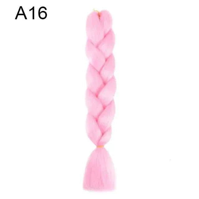 24 Inch Jumbo Braiding Hair - Rainbow Ombre Synthetic Extensions - Shello's Creative Boutique