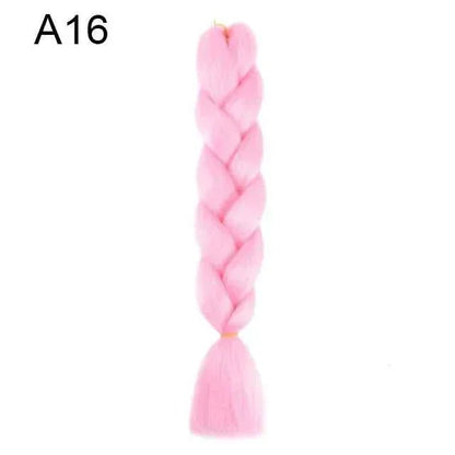 24 Inch Jumbo Braiding Hair - Rainbow Ombre Synthetic Extensions - Shello's Creative Boutique
