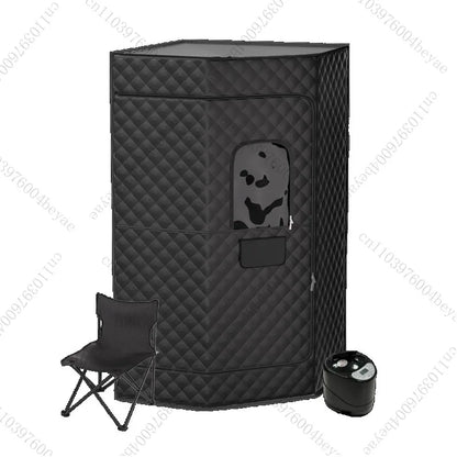 Portable 3L Steam Sauna Tent – 1-Person Wet Steam Home Spa with Stainless Steel Frame