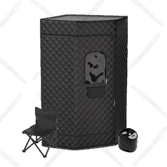 Portable 3L Steam Sauna Tent – 1-Person Wet Steam Home Spa with Stainless Steel Frame