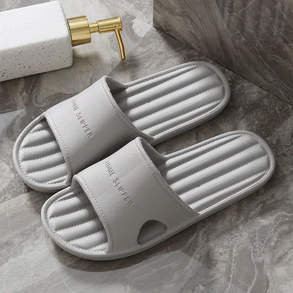 Men's Summer Indoor Slippers - Non-Slip Bathroom & Home Couple Slides with Soft Bottom - Shello's Creative Boutique