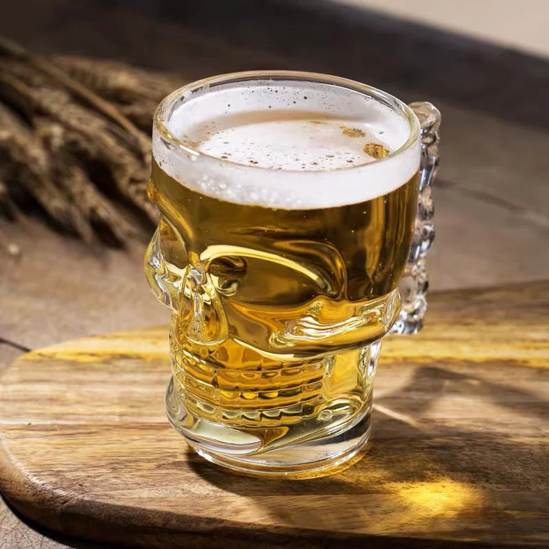 Skull Mug With Handle – Large Capacity Heat-Resistant Lead-Free Glass Beer & Coffee Cup