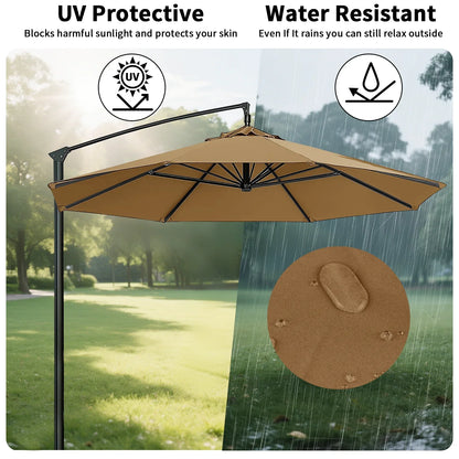 Replaceable Parasol Top Cloth – UV Protection Garden Patio Canopy Cover 2m to 3m