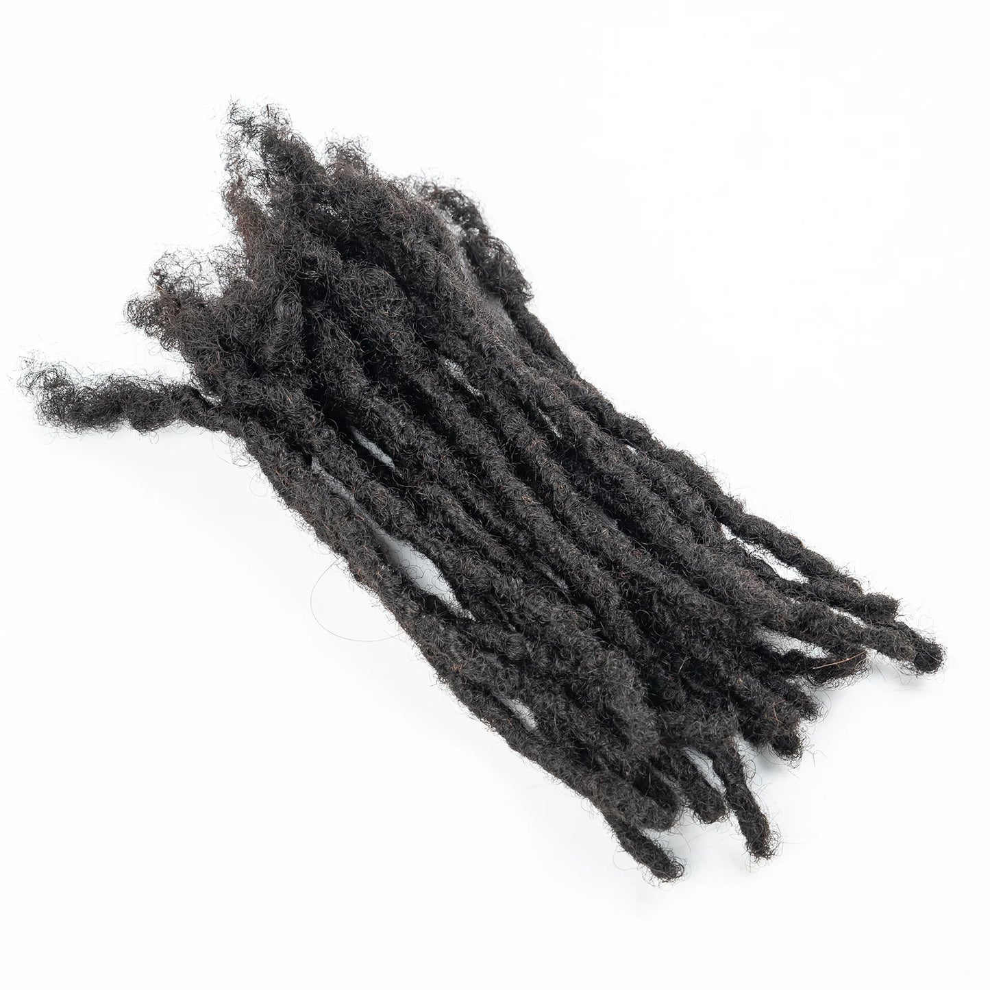 Loc Extension Human Hair 0.6cm Width 8inch 50 Strands Handmade Dreadlock Inter Extension Human Hair for Women/Men/Kids - Shello's Creative Boutique