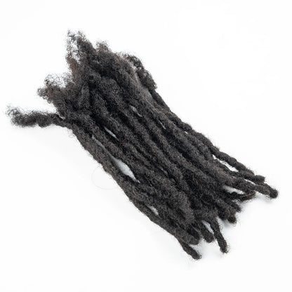 Loc Extension Human Hair 0.6cm Width 8inch 50 Strands Handmade Dreadlock Inter Extension Human Hair for Women/Men/Kids - Shello's Creative Boutique