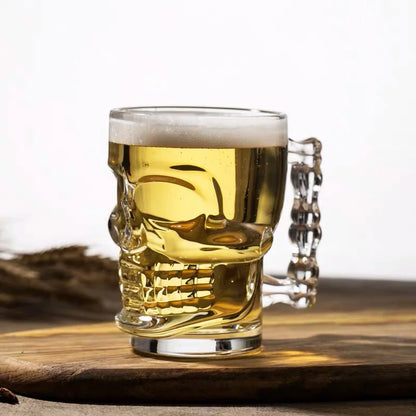Skull Mug With Handle – Large Capacity Heat-Resistant Lead-Free Glass Beer & Coffee Cup
