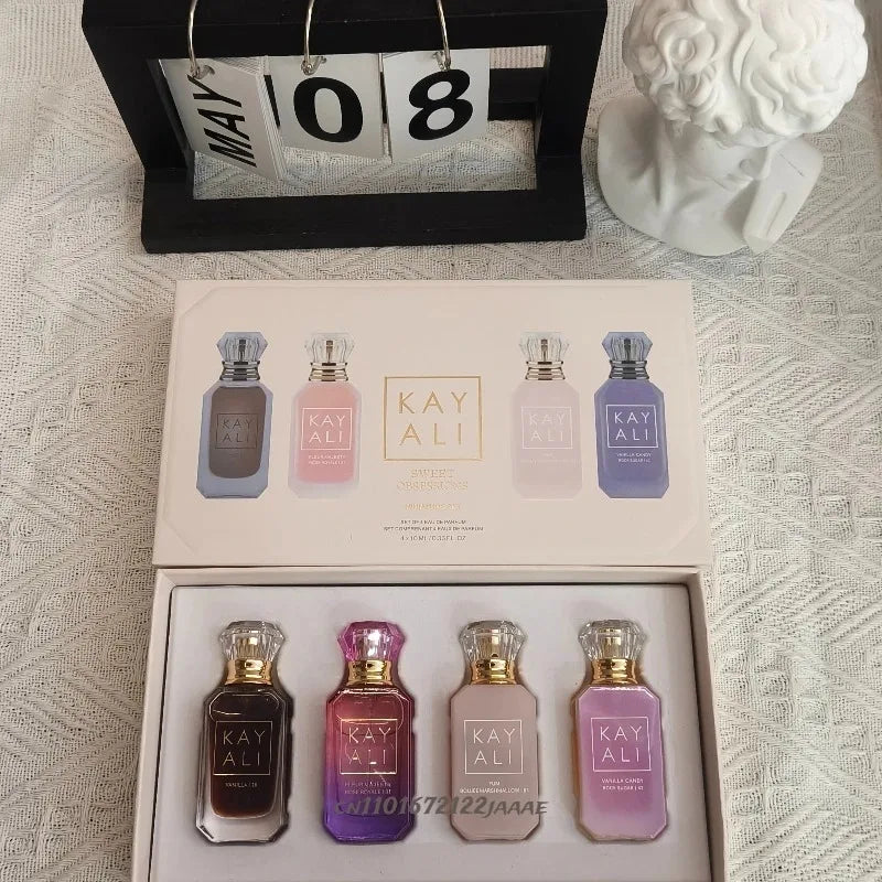 KAYALI 4x10ml Unisex Eau De Parfum Set Long Lasting Floral Fruity Musk Vanilla Royale Mini Travel Perfume Collection - Shello's Creative Boutique