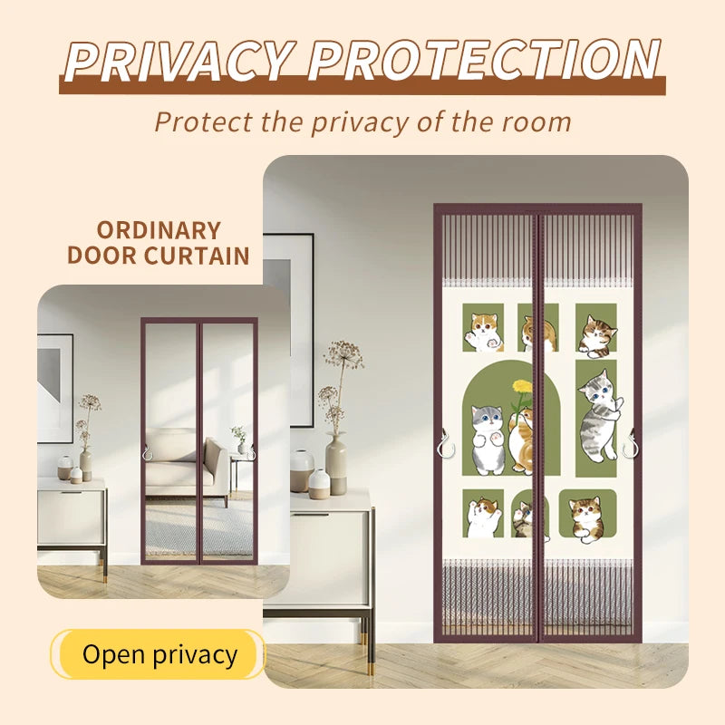 Magnetic Screen Door Curtain - Self-Adhesive Hands-Free Mesh with Fresh Air Ventilation - Shello's Creative Boutique