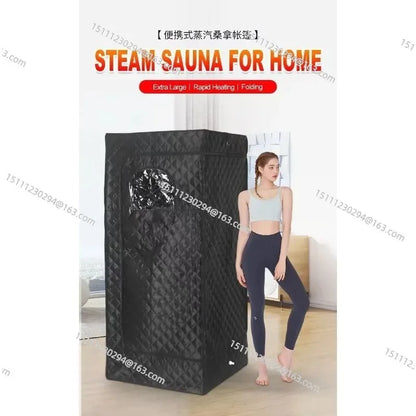 Full Body Steam Sauna Tent – 1-Person Home Spa, 3L Steamer with Remote Control & Timer