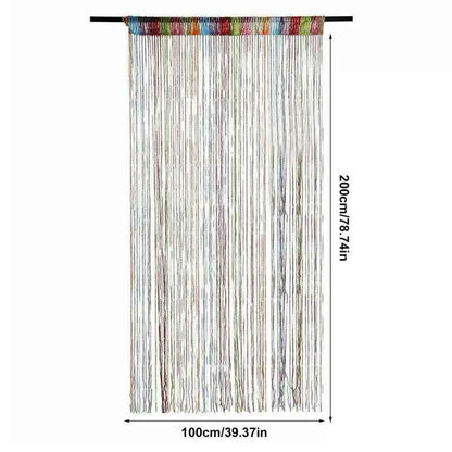 100*200CM Door Windows Hanging Beaded Decors Curtain String Summer Fly Insect Screen Tassel Panel Curtains Door Home Decor