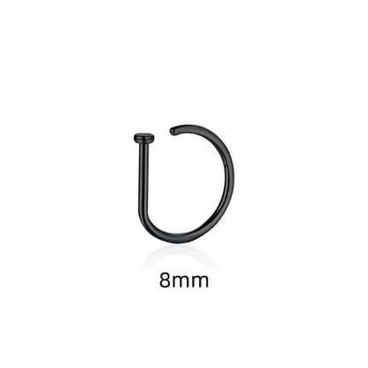 Faux Nose Ring & Septum Clip Set – Five Finishes