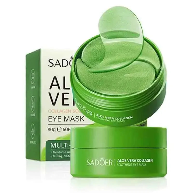 60pcs Aloe Vera Collagen Eye Mask Anti Dark Circles Eyes Bags Moisturizing Anti-Wrinkles Eye Patches Eyes Skin Care Products - Shello's Creative Boutique