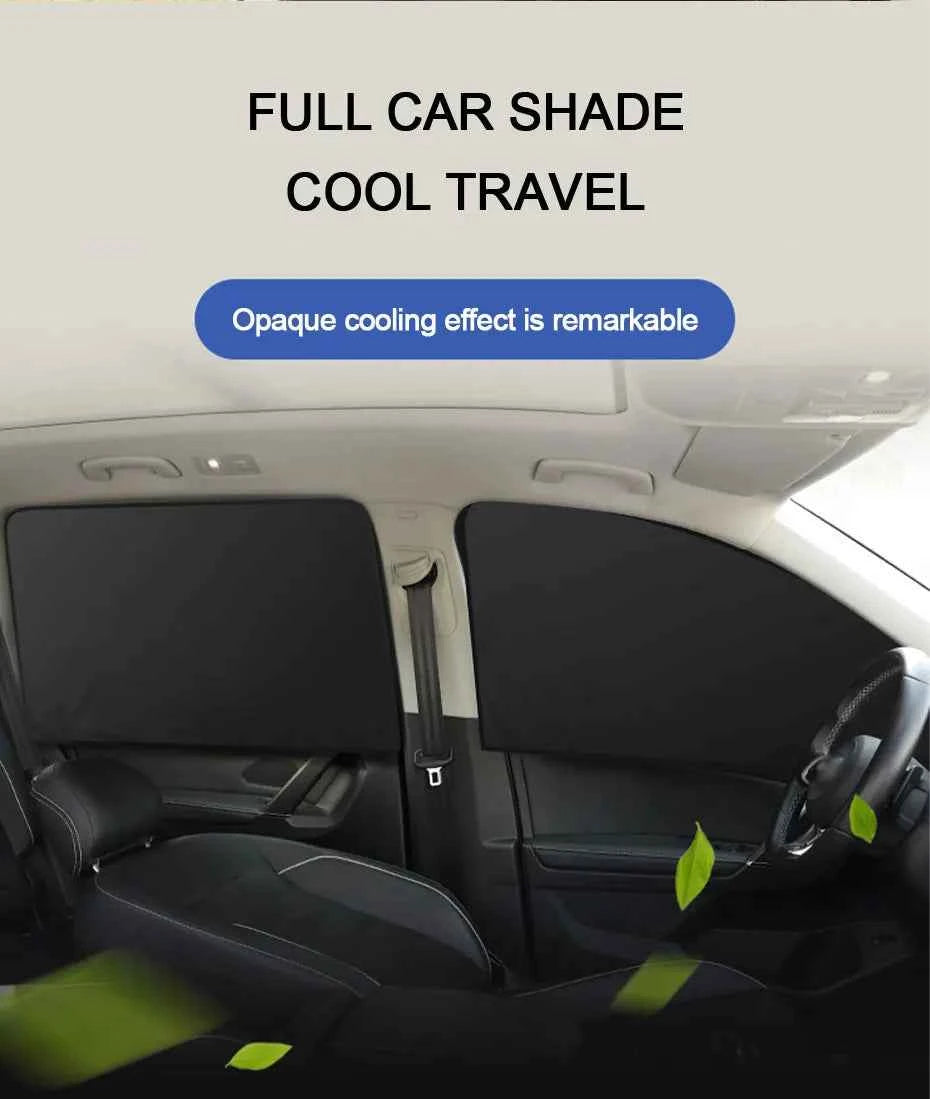 SEAMETAL 2Pcs Car Side Window Sun Shade Curtain Summer Sun Protection Sunshade Cover UV Reflective Magnetic Car Privacy Curtains
