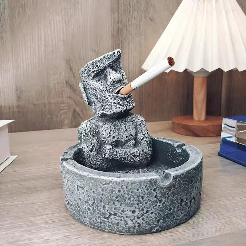 Creative Resin Ashtray – Decorative Desktop Cigarette Tray, Novelty Home Décor