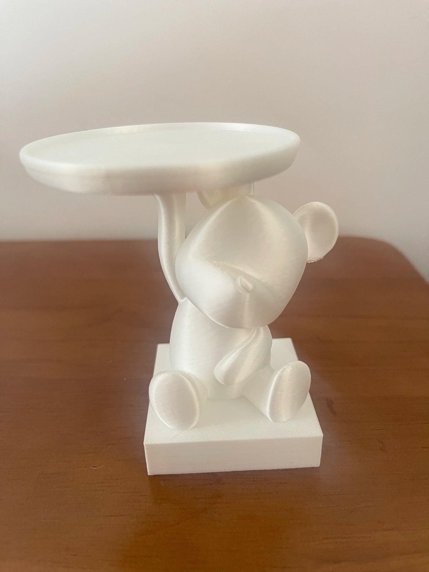 Polar Bear Seated Tray – Decorative Key & Trinket Storage Tray Gift for Home Décor