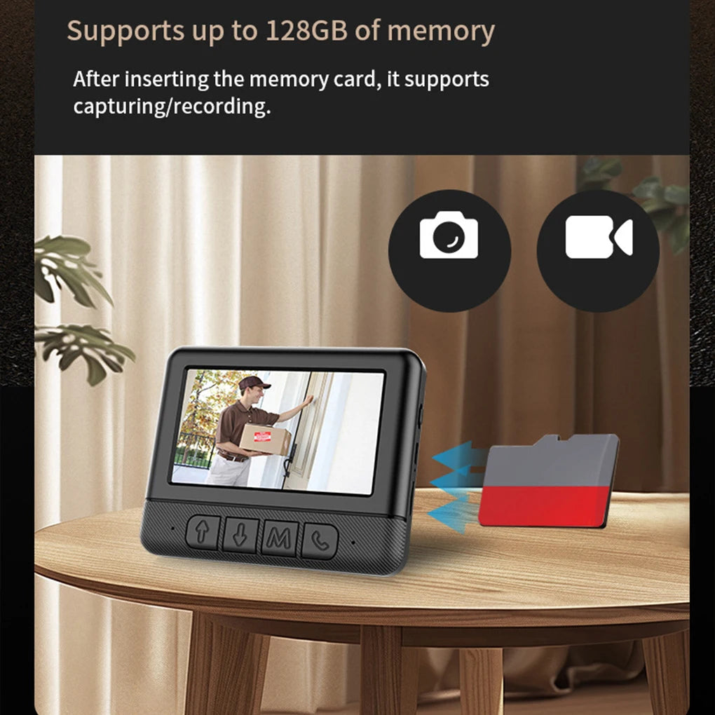 4.3 Inch Wireless Video Doorbell with 130° Camera & Night Vision