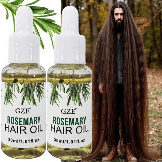 GZE Rosemary Oil for Hair Growth - 2 Pack Scalp Treatment (30ml x 2)