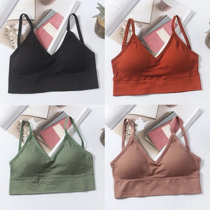 ZXYOUPING Kit 4 Seamless Bra Set – Sexy Beautiful Back Cotton-Blend Wireless