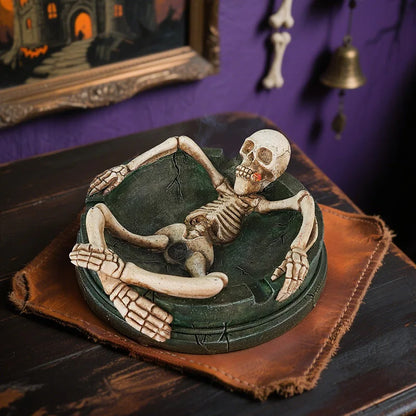 Skull Decorative Ashtray – Household Desktop Ash Tray for Home & Office