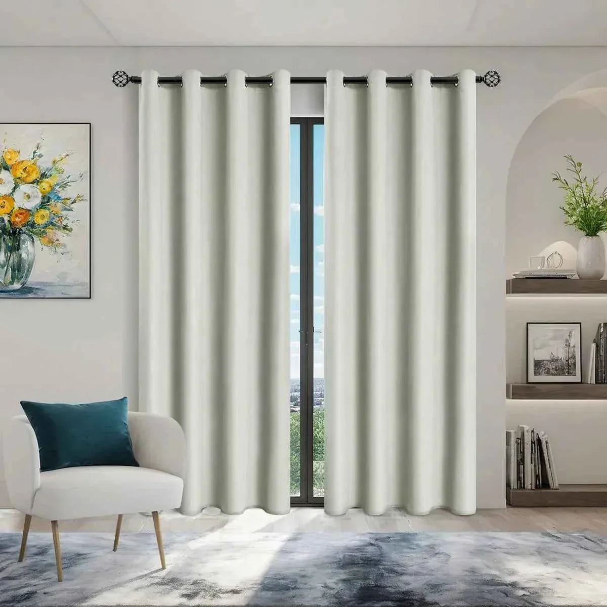 Solid Blackout Curtains with Grommets - Total Privacy Drapes for Bedroom - Shello's Creative Boutique