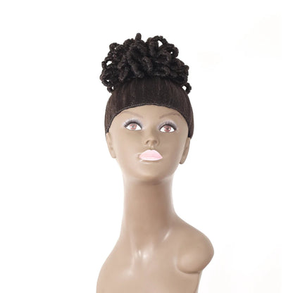 Synthetic Afro Puff Drawstring Ponytail - Dreadlock Hair Bun Extension