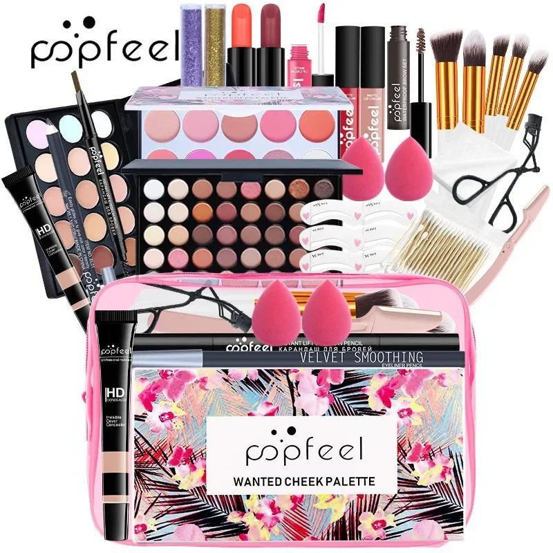 Professional Makeup Set Full Makeup Kit Eye Shadow Blush Foundation Face Powder Makeup Case Korean Cosmetic Christmas Gifts - Shello's Creative Boutique