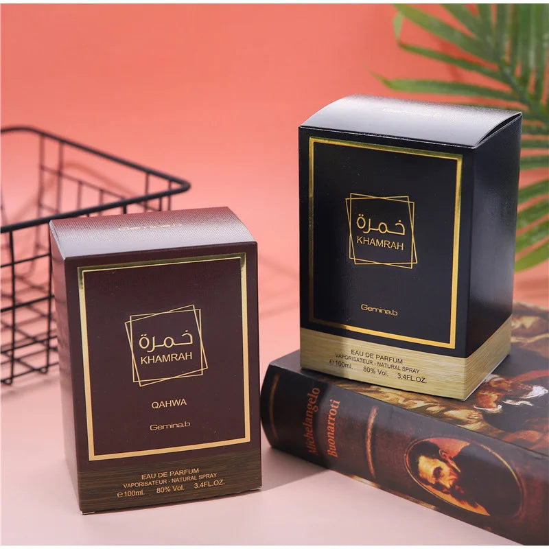 Khamrah عطر Perfume Eau De Toilette Gift Box 100ml Unisex Arabian Oud Scent Gourmand Fragrance Long Lasting Perfume For Unisex - Shello's Creative Boutique