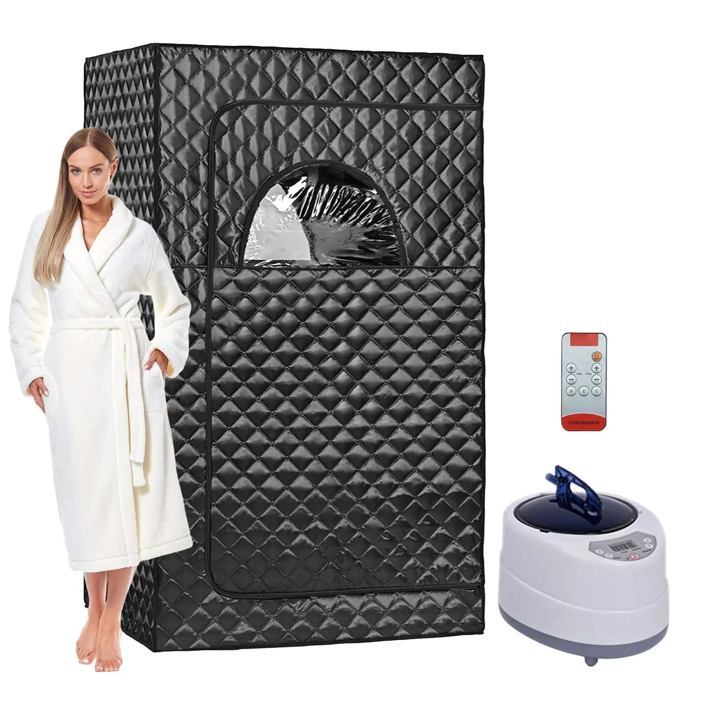 Portable Steam Sauna Tent – 3/4L 1000/2000W Home Spa with Remote Control & Folding Chair
