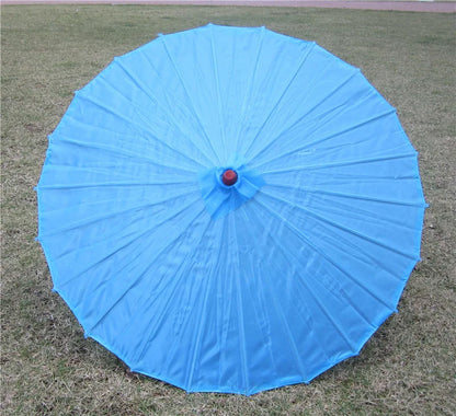 70cm Chinese Fabric Parasol — Traditional Bamboo Dance Umbrella for Weddings & Props